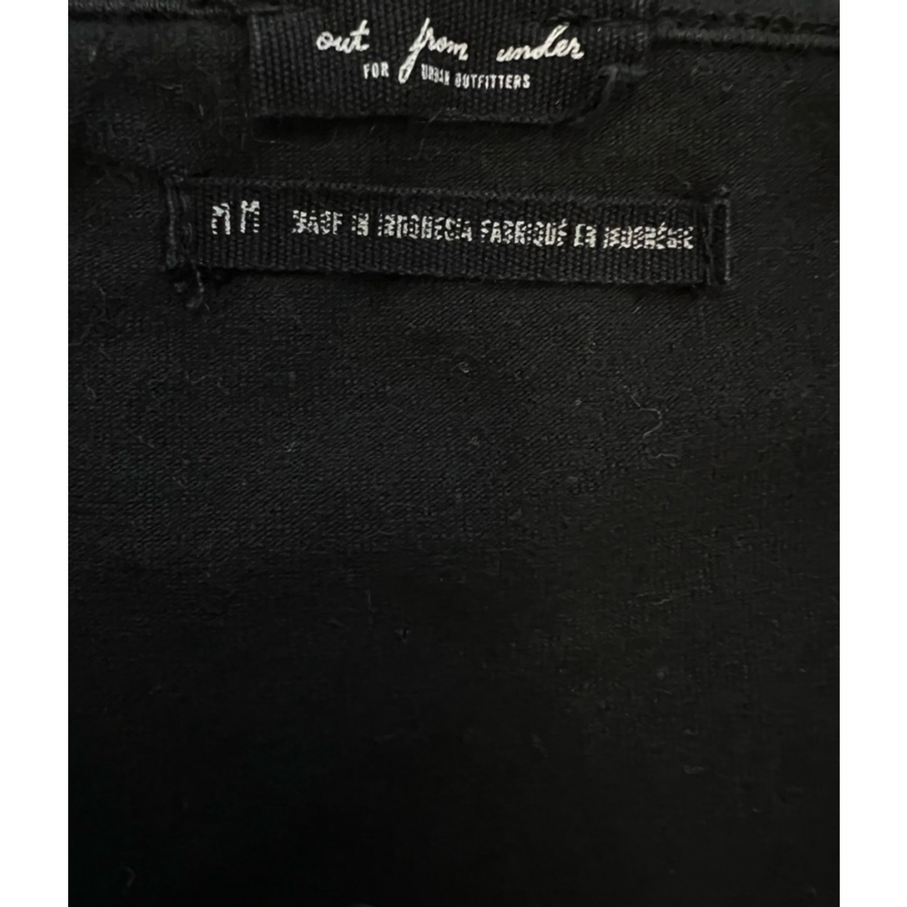OUT FROM UNDER BY URBAN OUTFITTERS Black Cropped Stretch Elastic Strap Tank Top - Picture 9 of 9